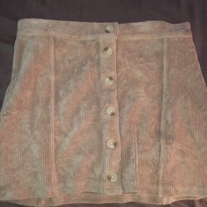 pink button down skirt